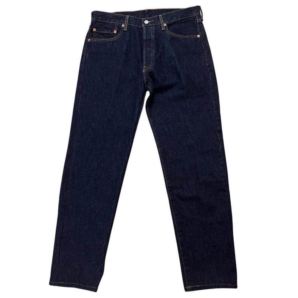 Levi's Jeans Mens 34x36 (Fits 34x32) Denim 501 Button Fly Blue VTG Y2K NEW